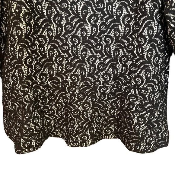 J. Crew Black and White Lace Blouse - Picture 4 of 9